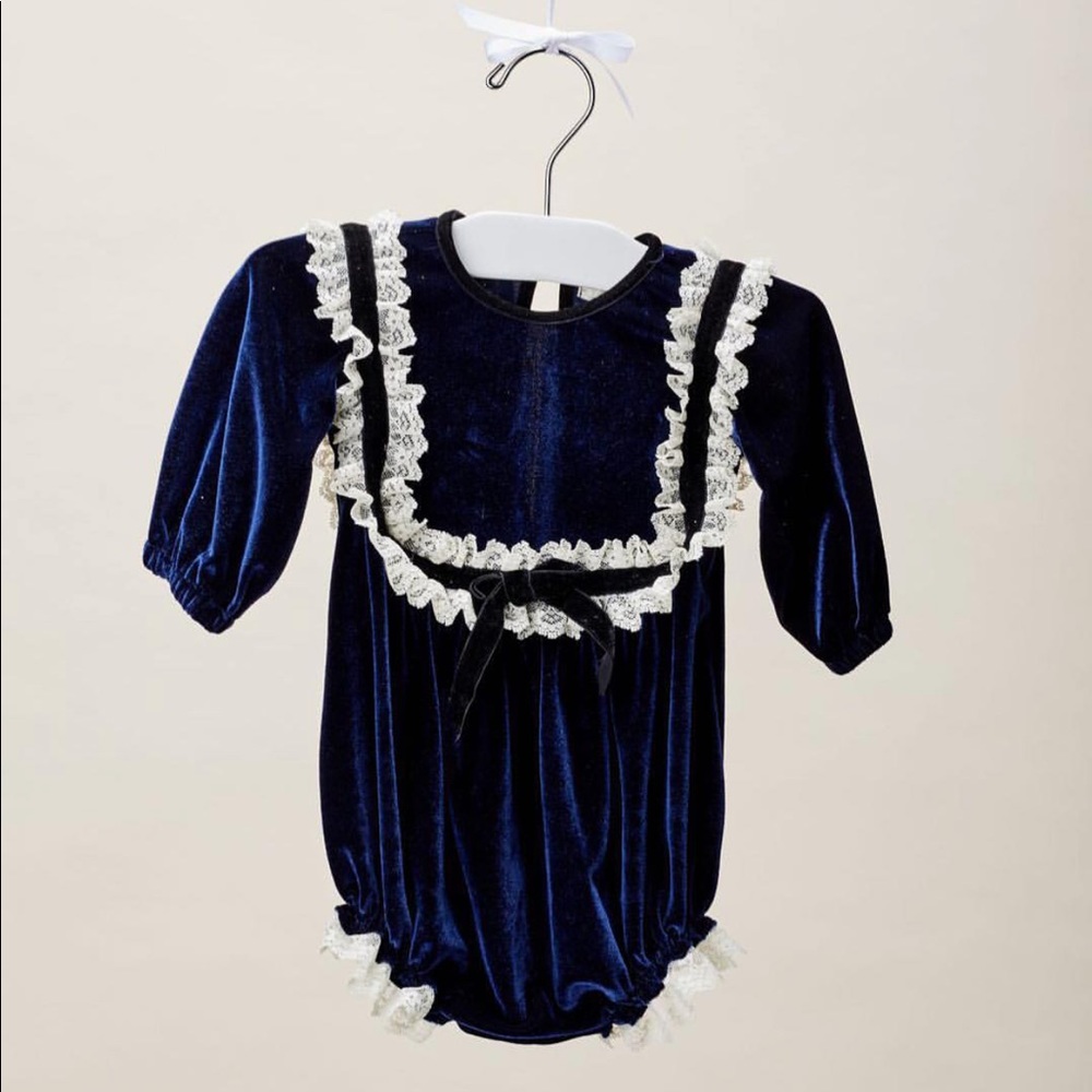 Lil Lemon’s Edie Velvet Romper 18-24mo
